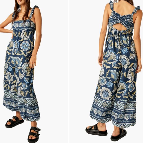 Free People Pants - Free People 100% Cotton  Floral Jumpsuit Resort / Loungewear Medium
